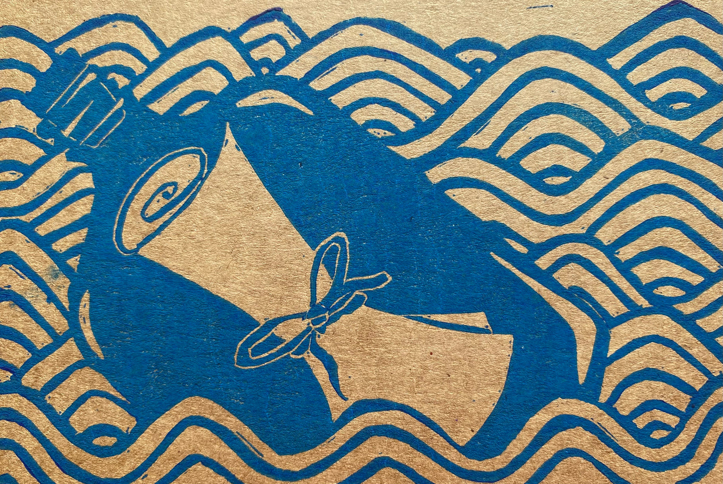 Postcard Of The Month - Message In A Bottle (blue)