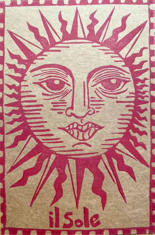 Postcard Of The Month - Il Sole (red)
