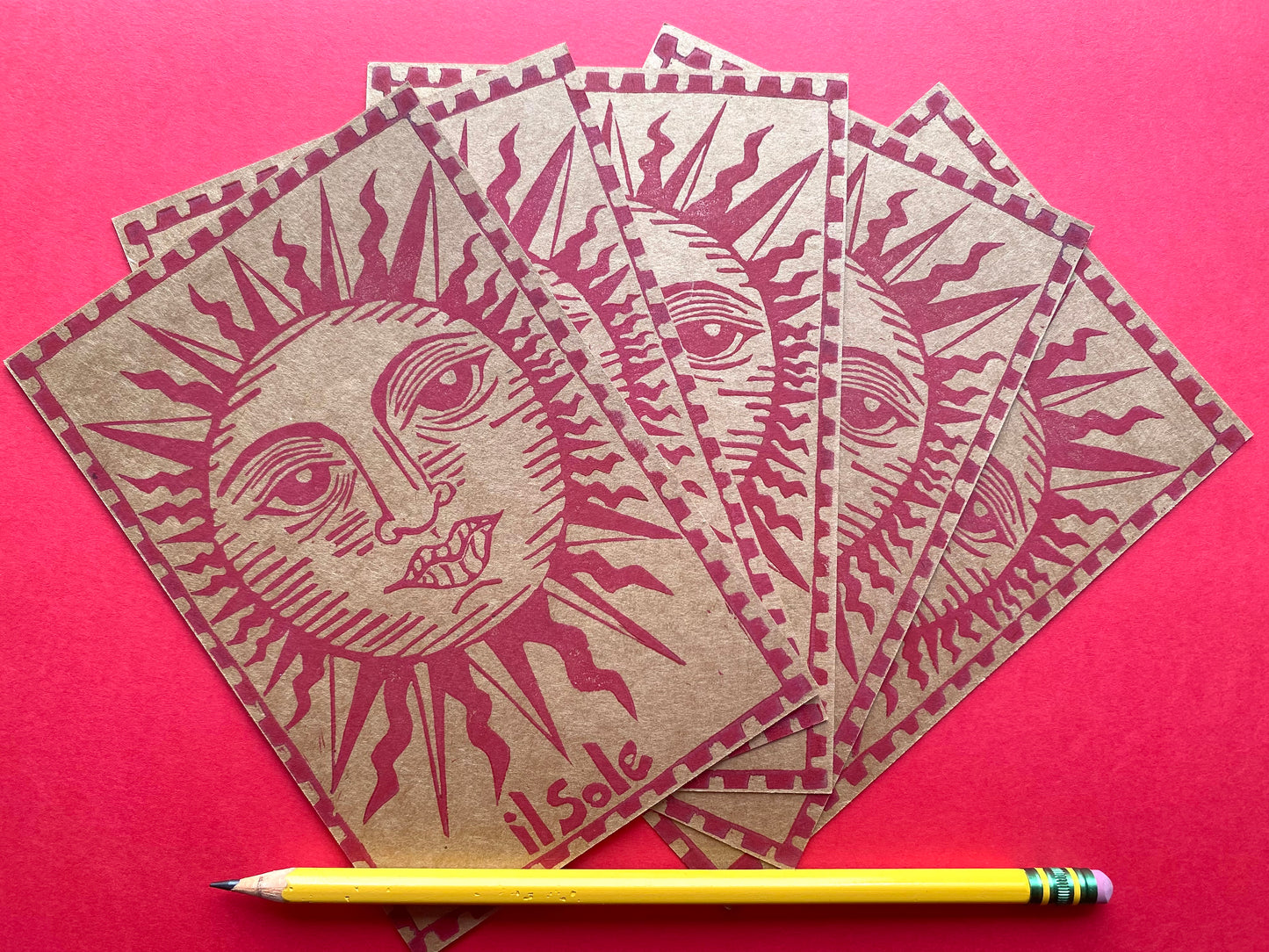 Postcard Of The Month - Il Sole (red)